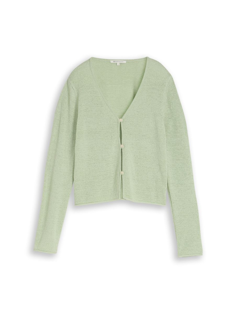 Kurze Strickjacke mit Knöpfen