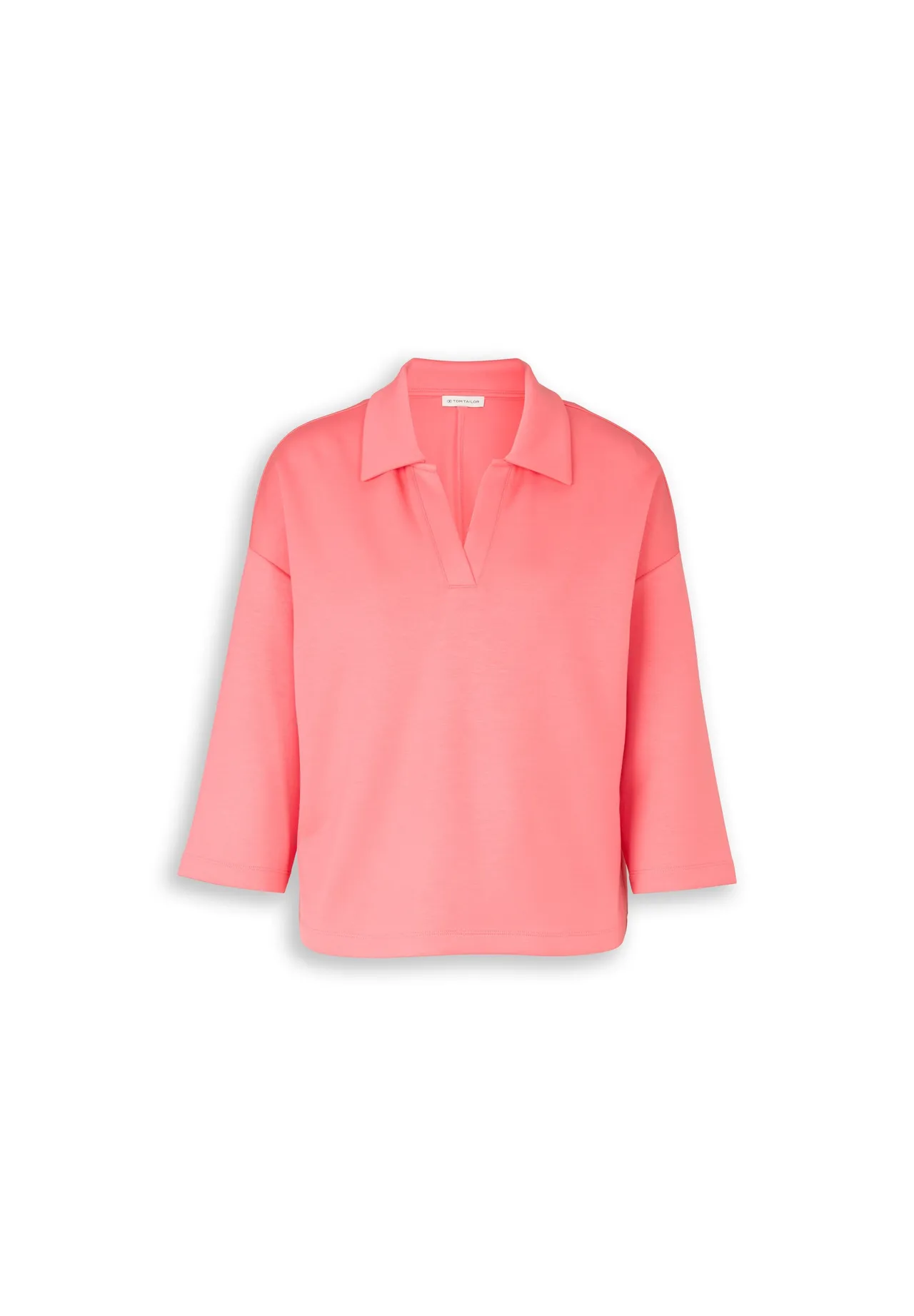 Sweatshirt mit Polokragen, lockere Passform