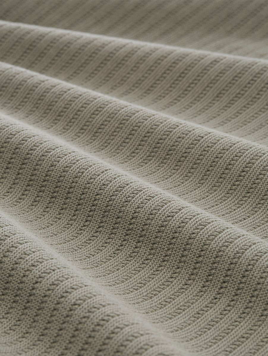 Texturiertes Baumwoll-Polo-Strickoberteil für Herren