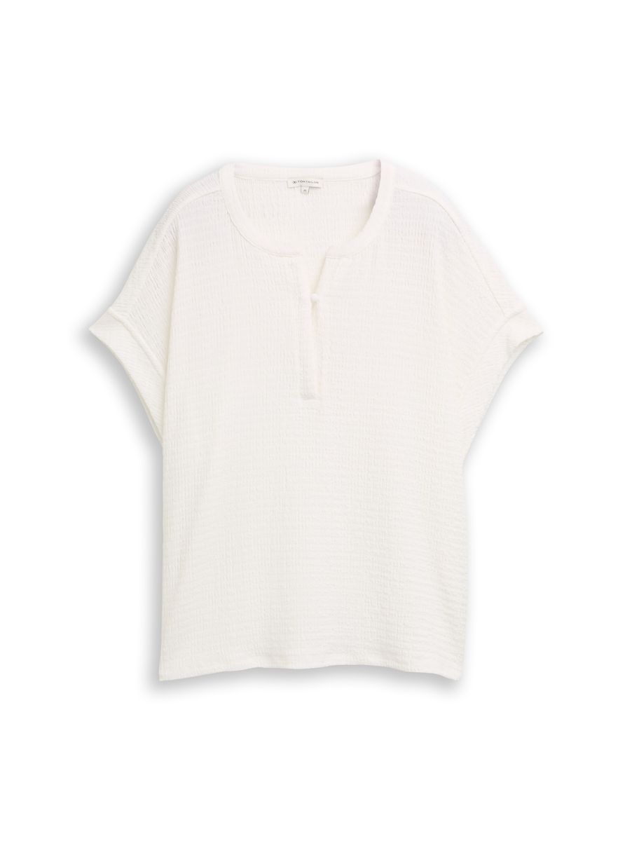 Damen T-Shirt mit Henley-Ausschnitt