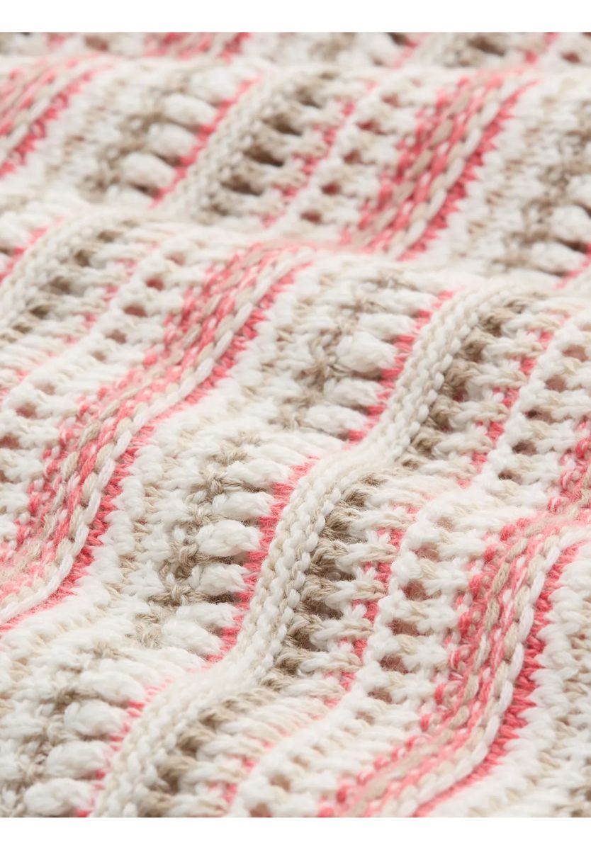 Gestreifter Baumwollstrickpullover