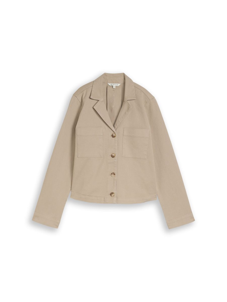 Lässige Hemdjacke mit Knopfleiste