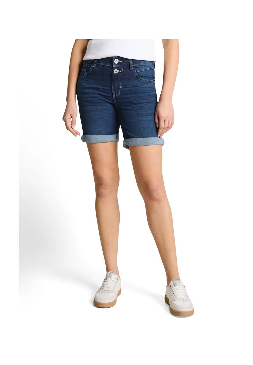 Dunkelblaue Denim Bermuda Shorts