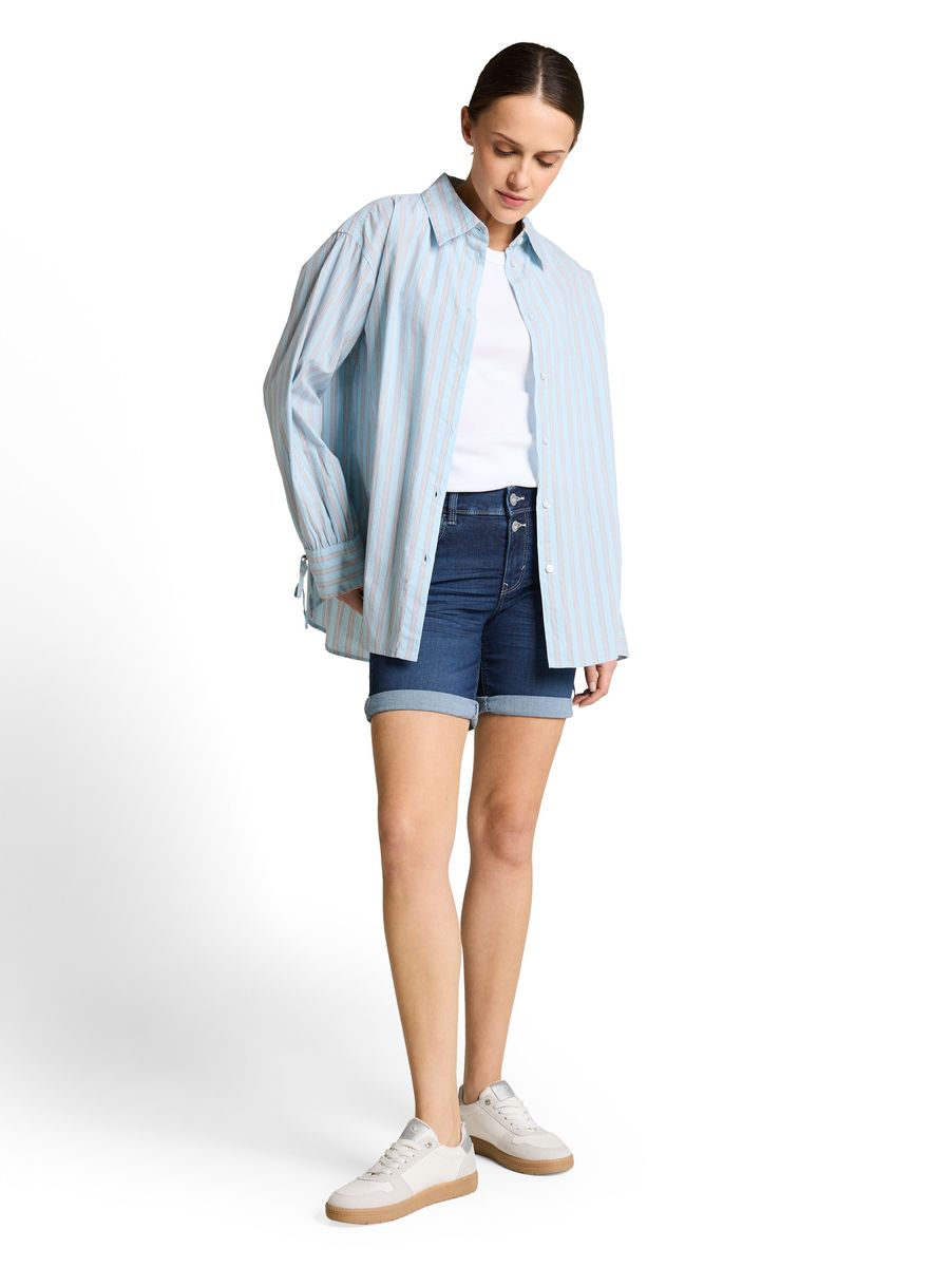 Dunkelblaue Denim Bermuda Shorts
