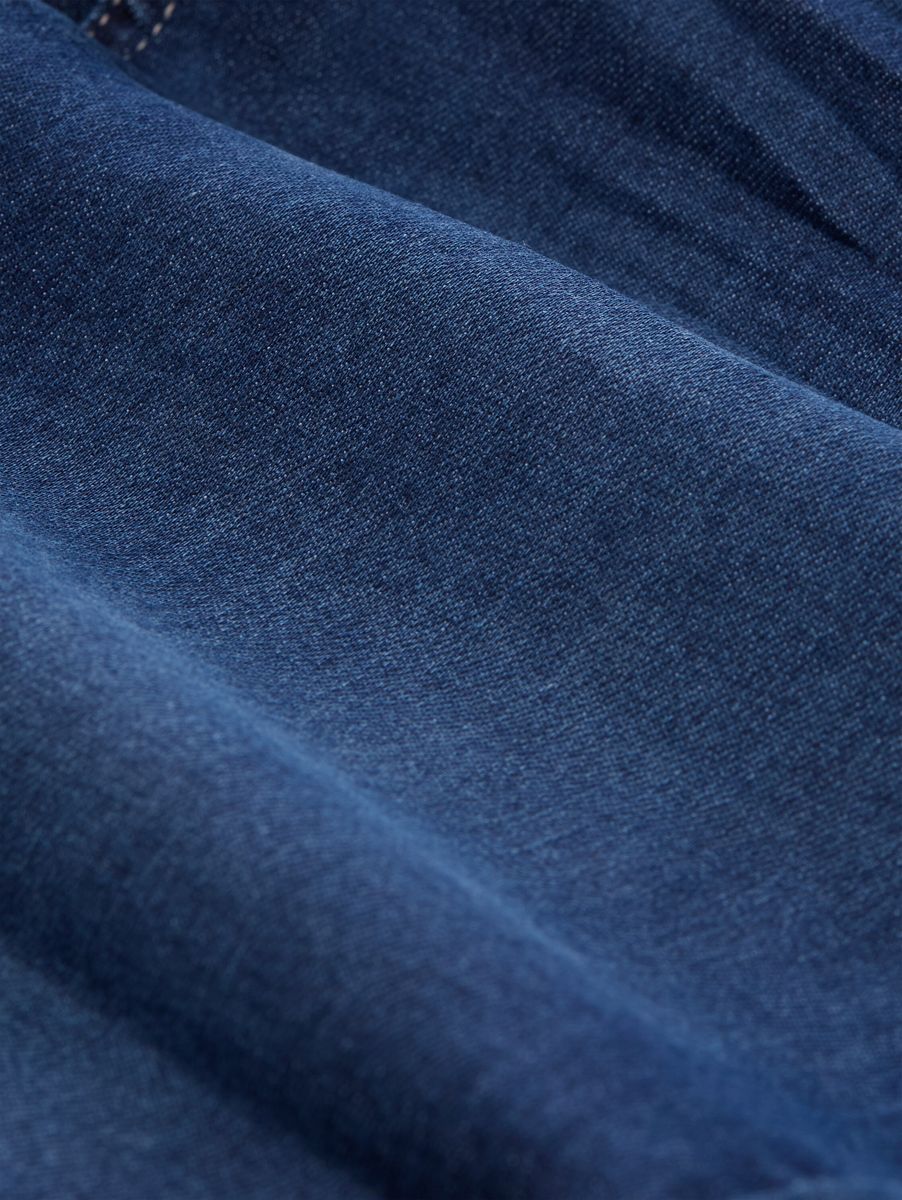 Dunkelblaue Denim Bermuda Shorts