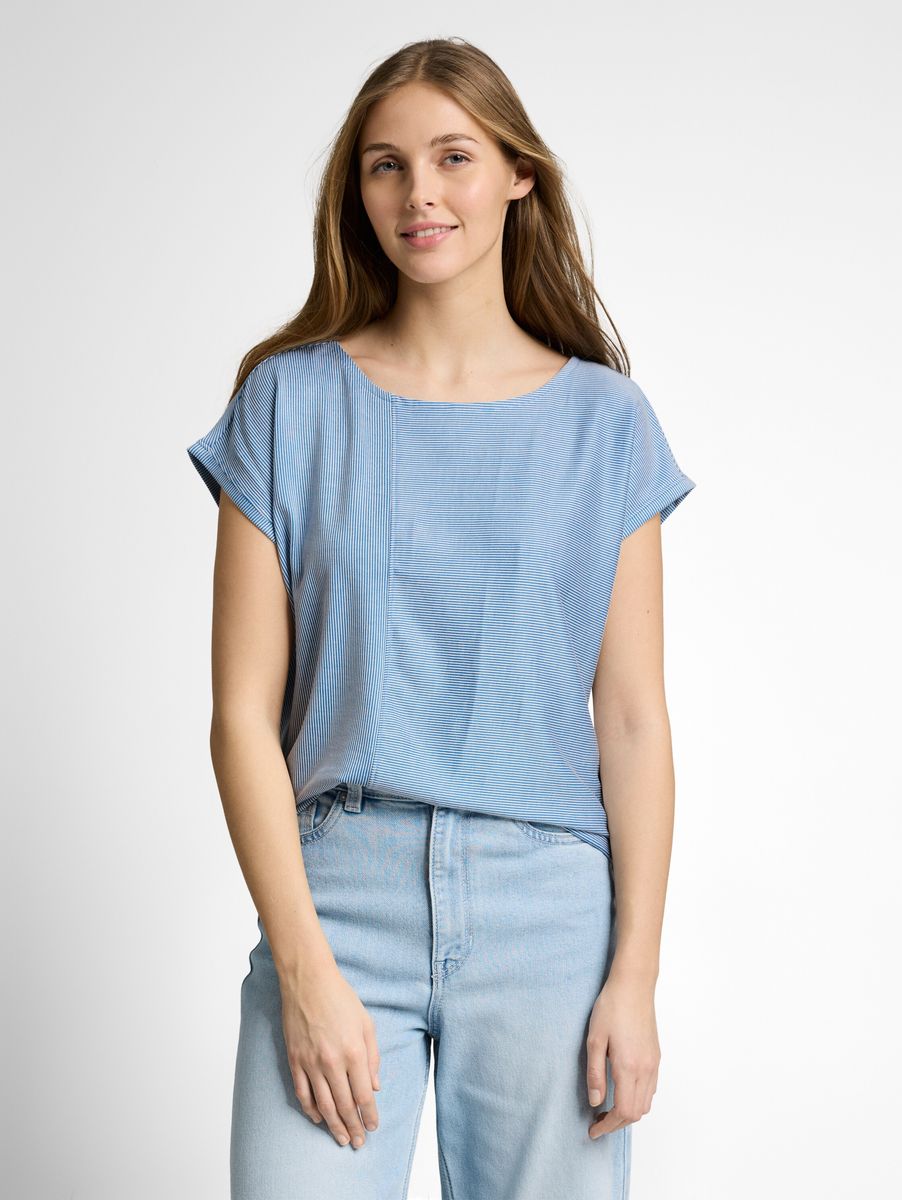 Gestreiftes T-Shirt mit lockerer Passform