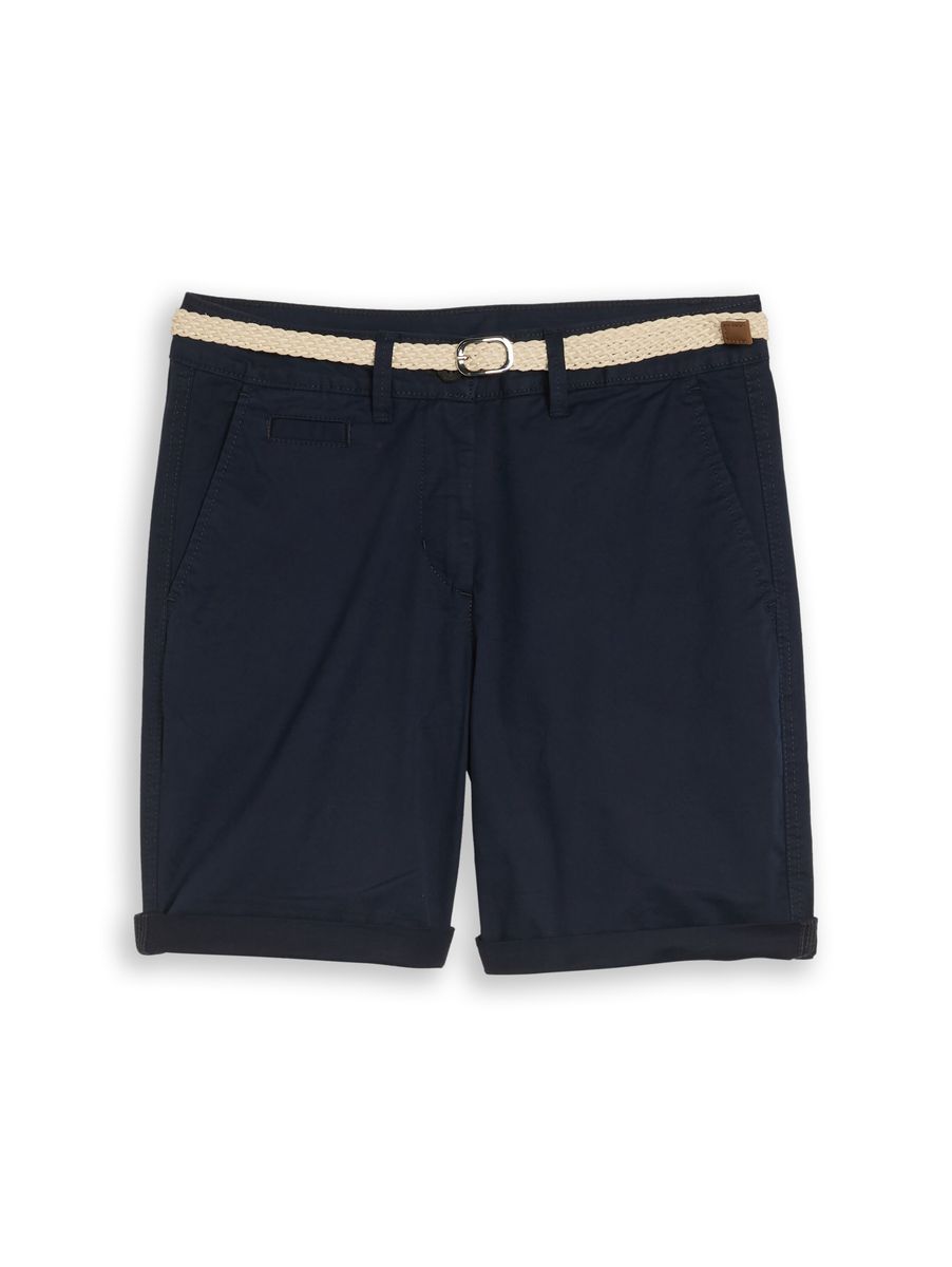 Lässige Chino-Shorts mit Gürtel