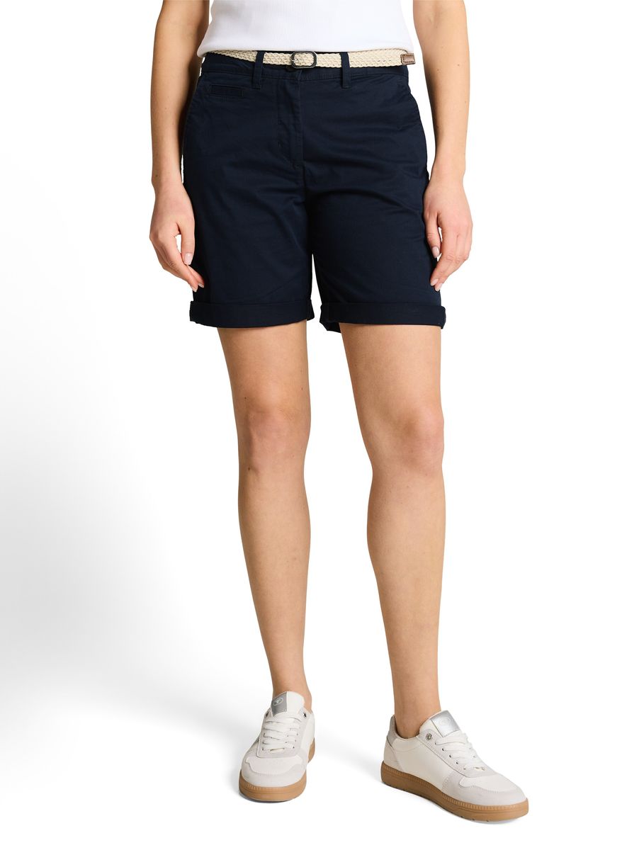 Lässige Chino-Shorts mit Gürtel