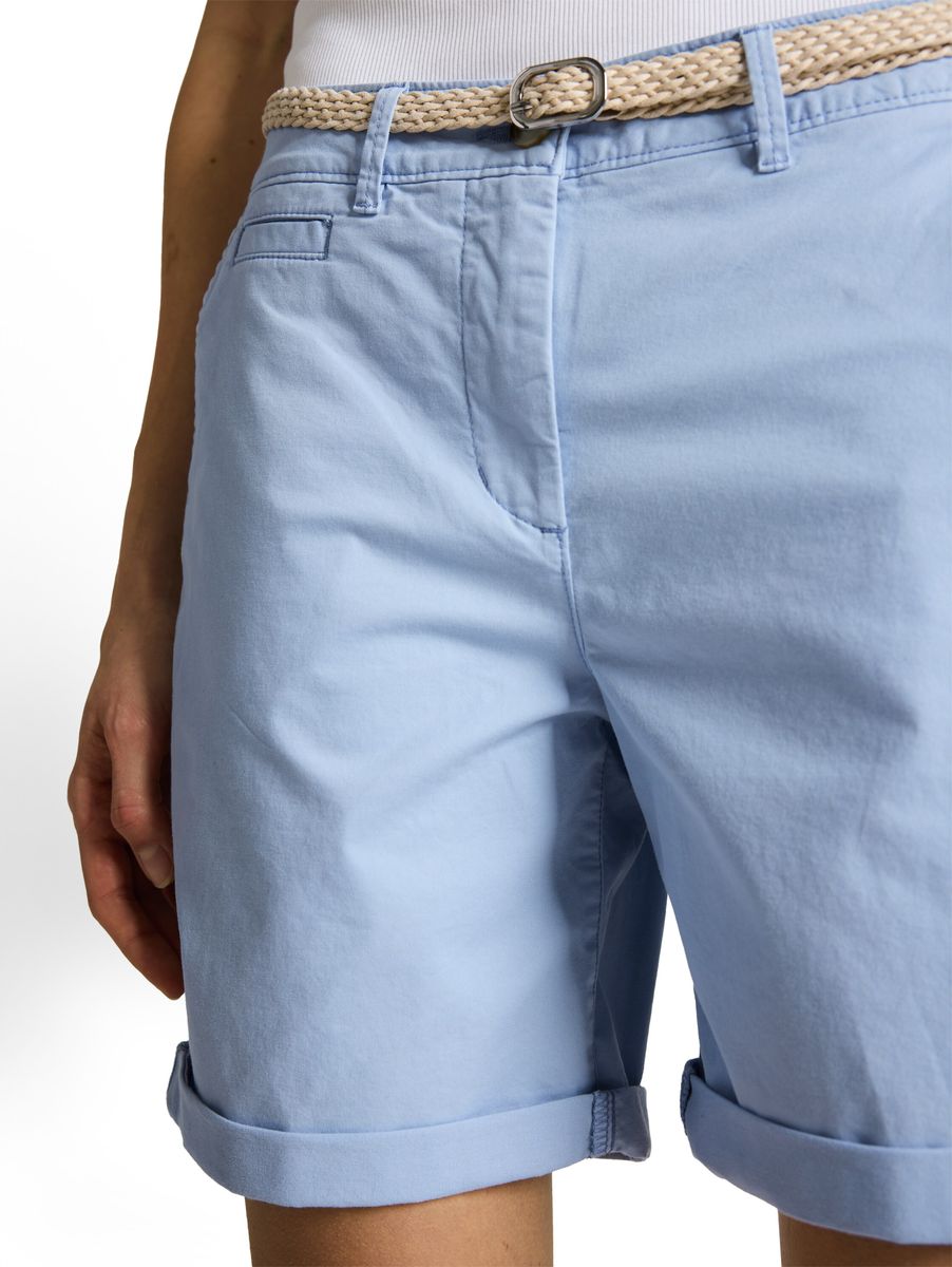 Lässige Chino-Shorts mit Gürtel
