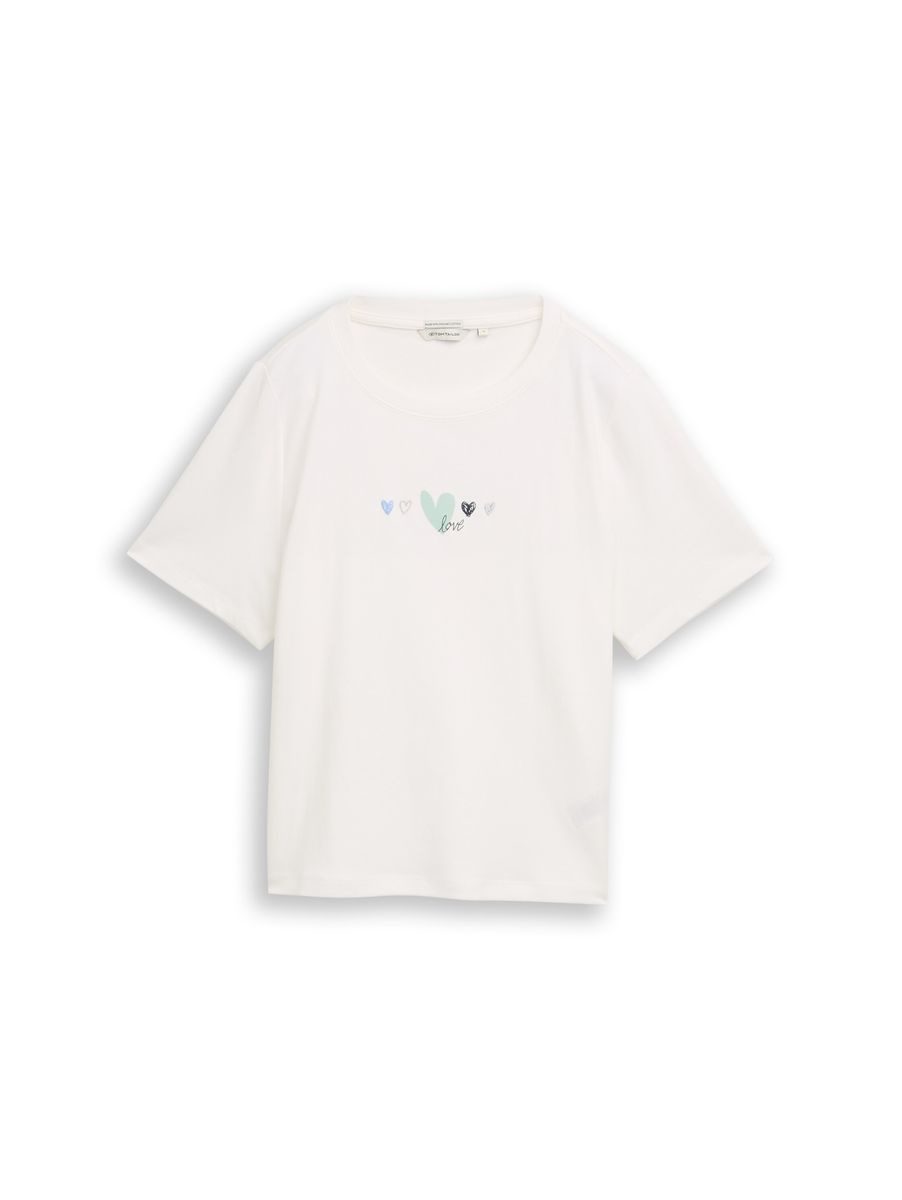 Lässiges Baumwoll-T-Shirt mit Grafikdruck