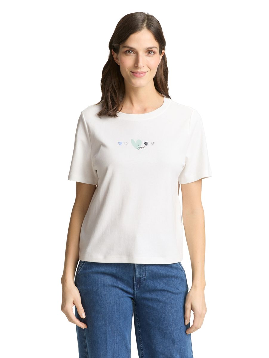 Lässiges Baumwoll-T-Shirt mit Grafikdruck