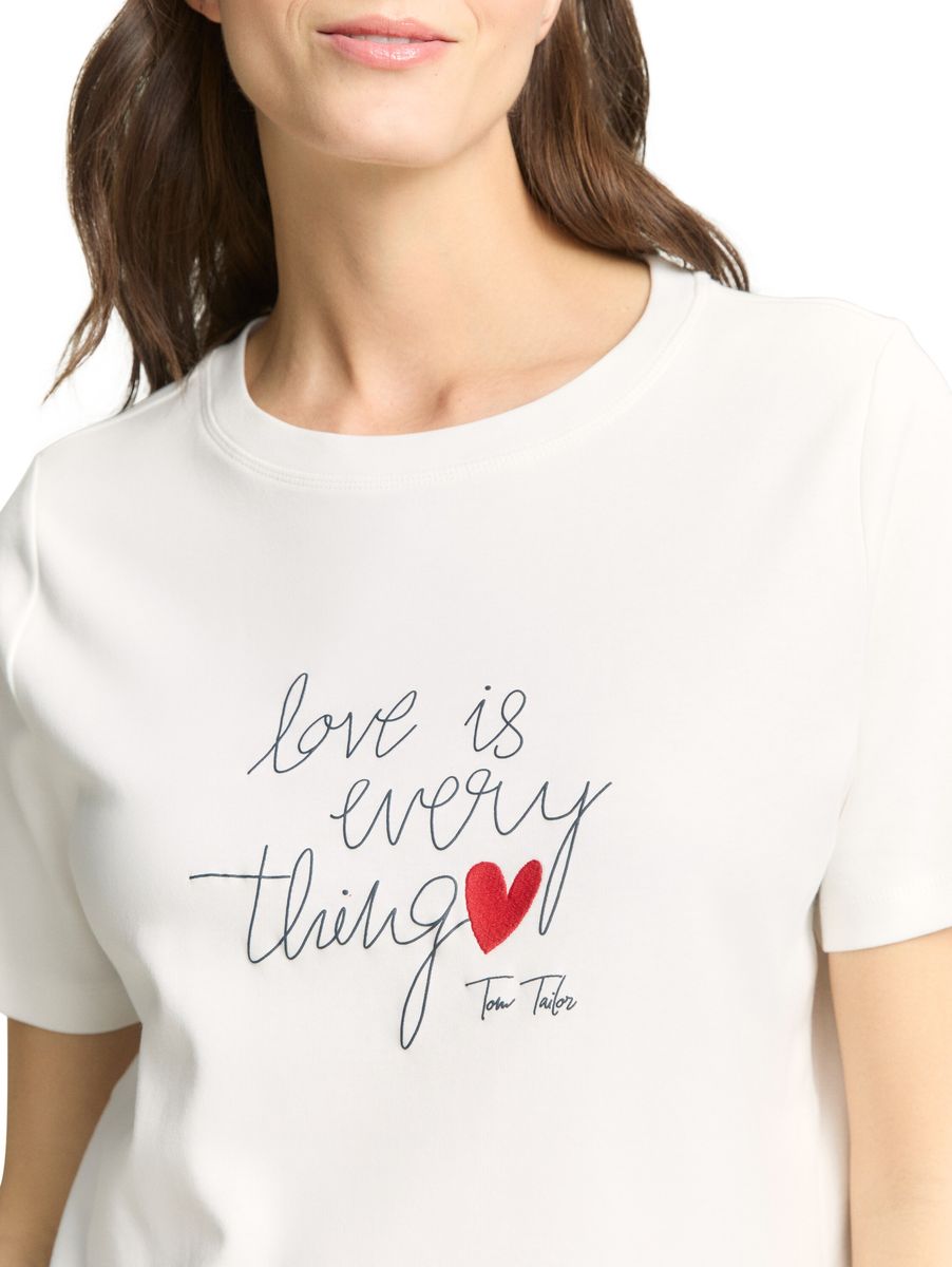 Lässiges Baumwoll-T-Shirt mit Grafikdruck