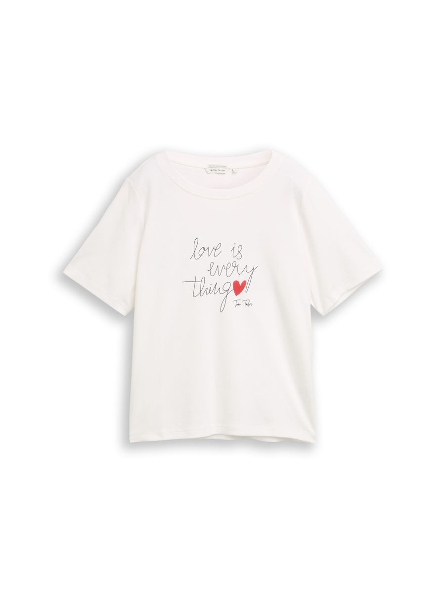 Lässiges Baumwoll-T-Shirt mit Grafikdruck