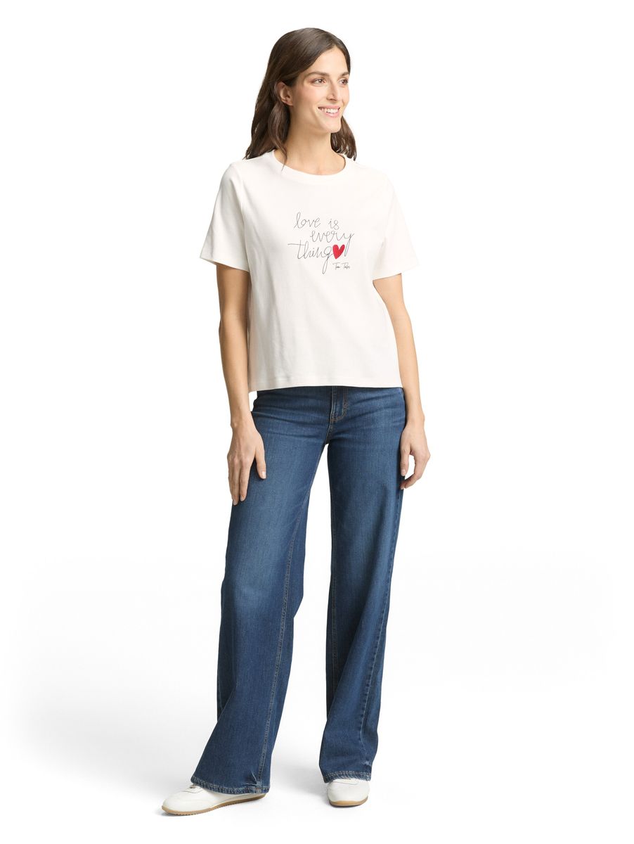 Lässiges Baumwoll-T-Shirt mit Grafikdruck