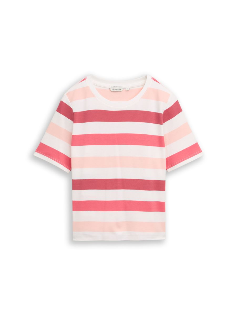Gestreiftes T-Shirt aus Baumwollmischung