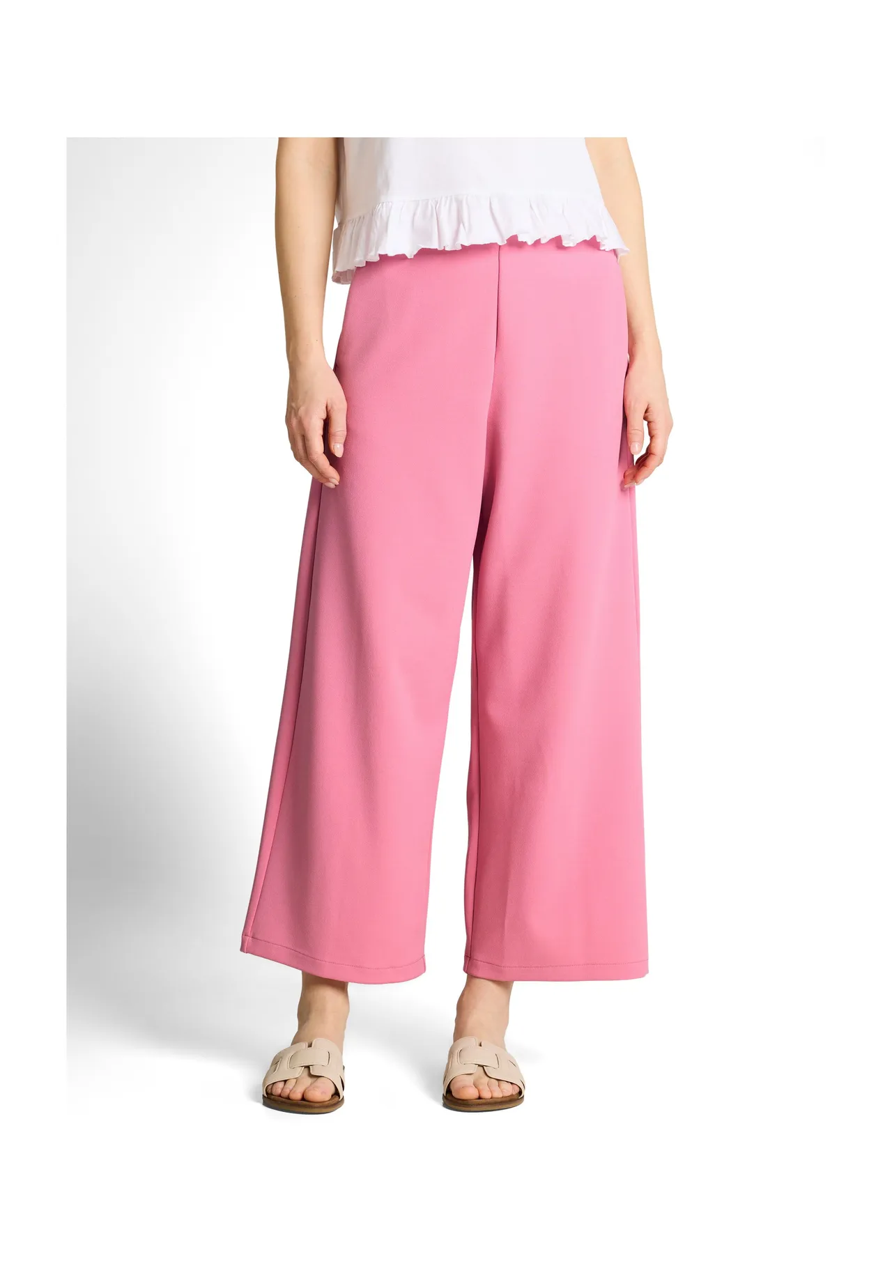 Weite, verkürzte Culottes Hose
