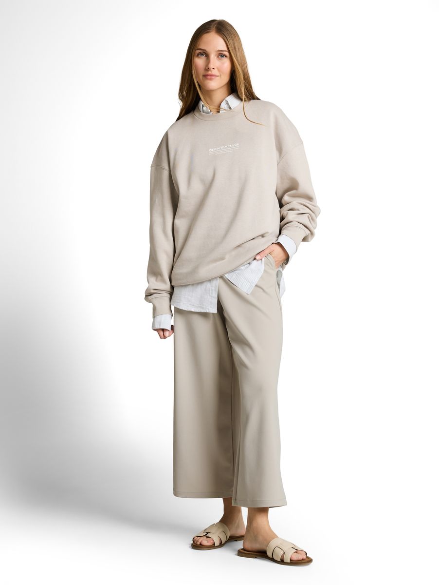 Weite, verkürzte Culottes Hose