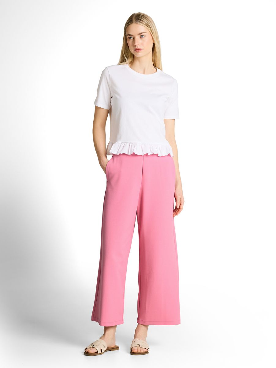 Weite, verkürzte Culottes Hose