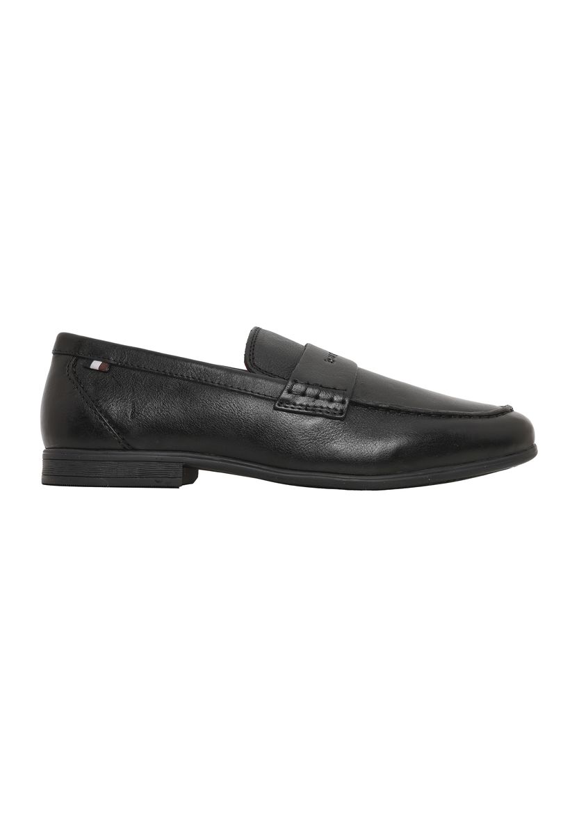 Klassische schwarze Lederloafer für Herren