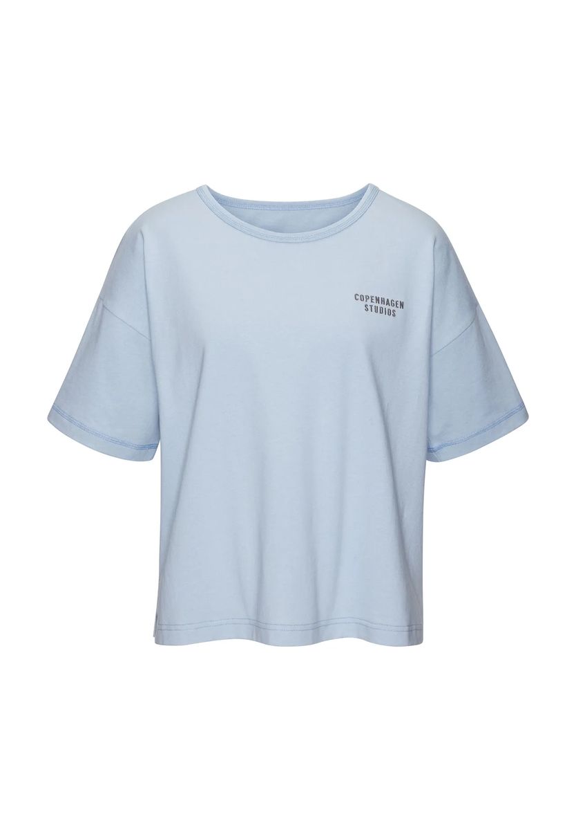 Locker geschnittenes Baumwoll-Jersey-T-Shirt