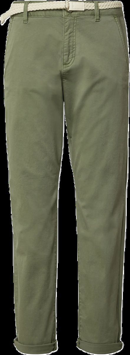 Klassische Mid-Rise Chino mit Gürtel