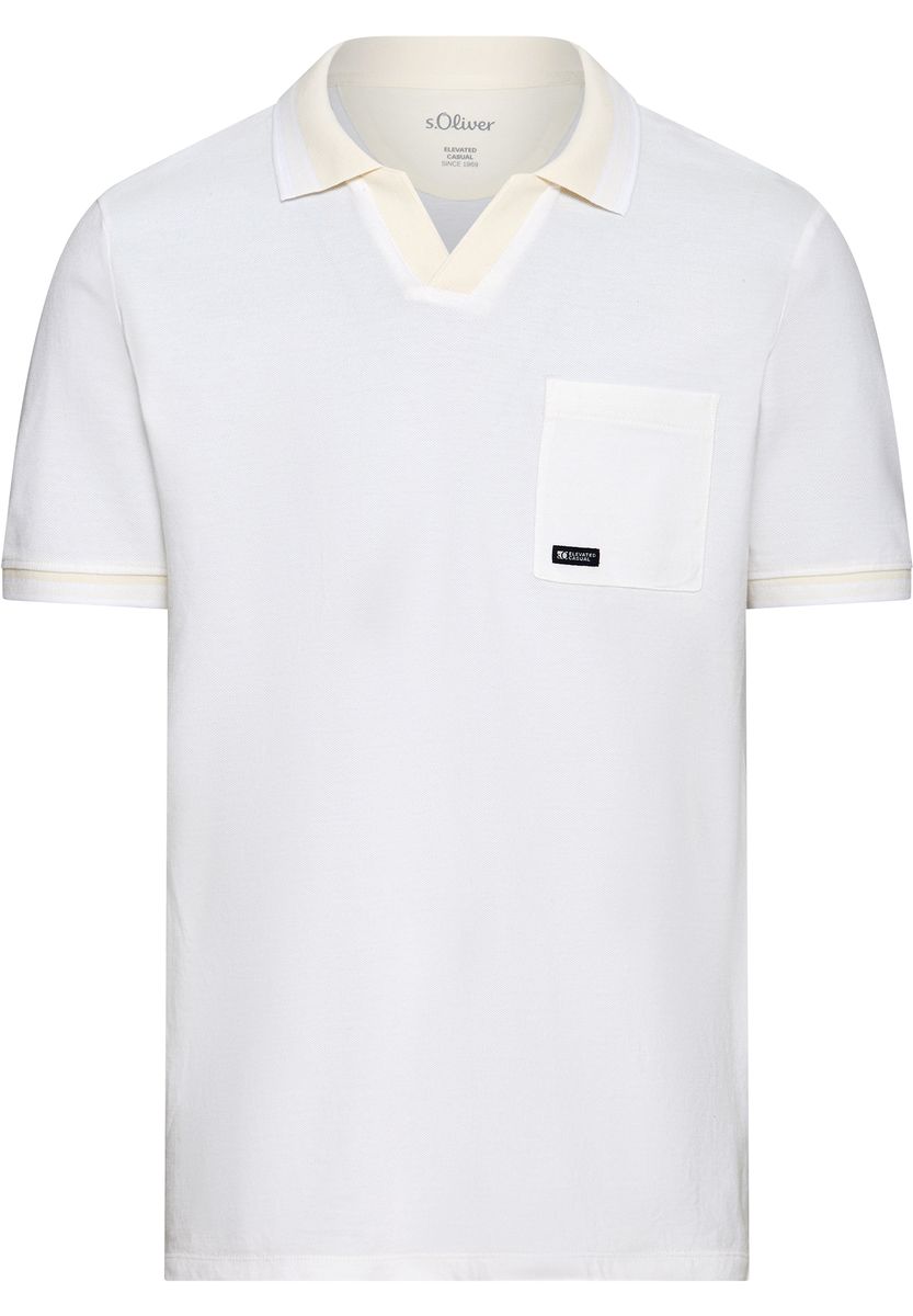 Kurzärmliges Poloshirt mit V-Ausschnitt