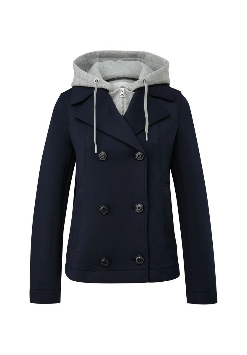 S.Oliver Red Label Cabanjacke, herausnehmbarer Einsatz, für Damen, blau|grau, 36