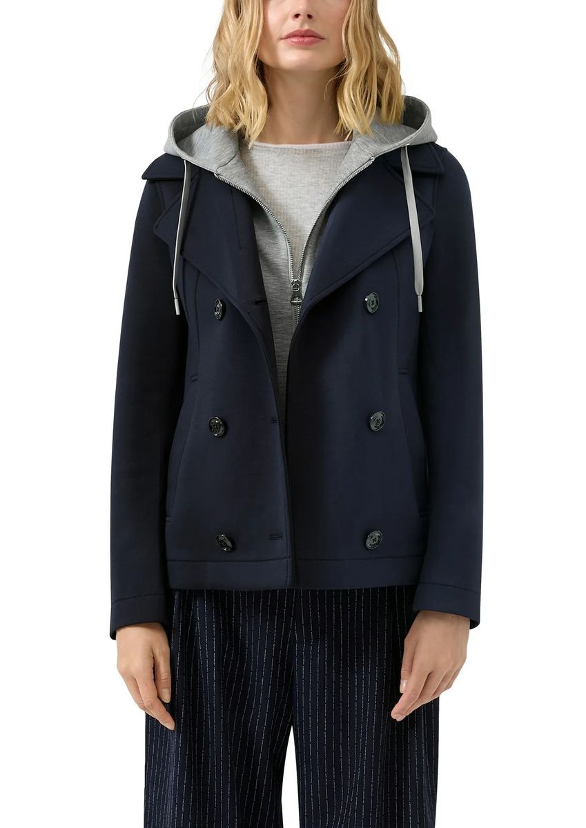 S.Oliver Red Label Cabanjacke, herausnehmbarer Einsatz, für Damen, blau|grau, 36