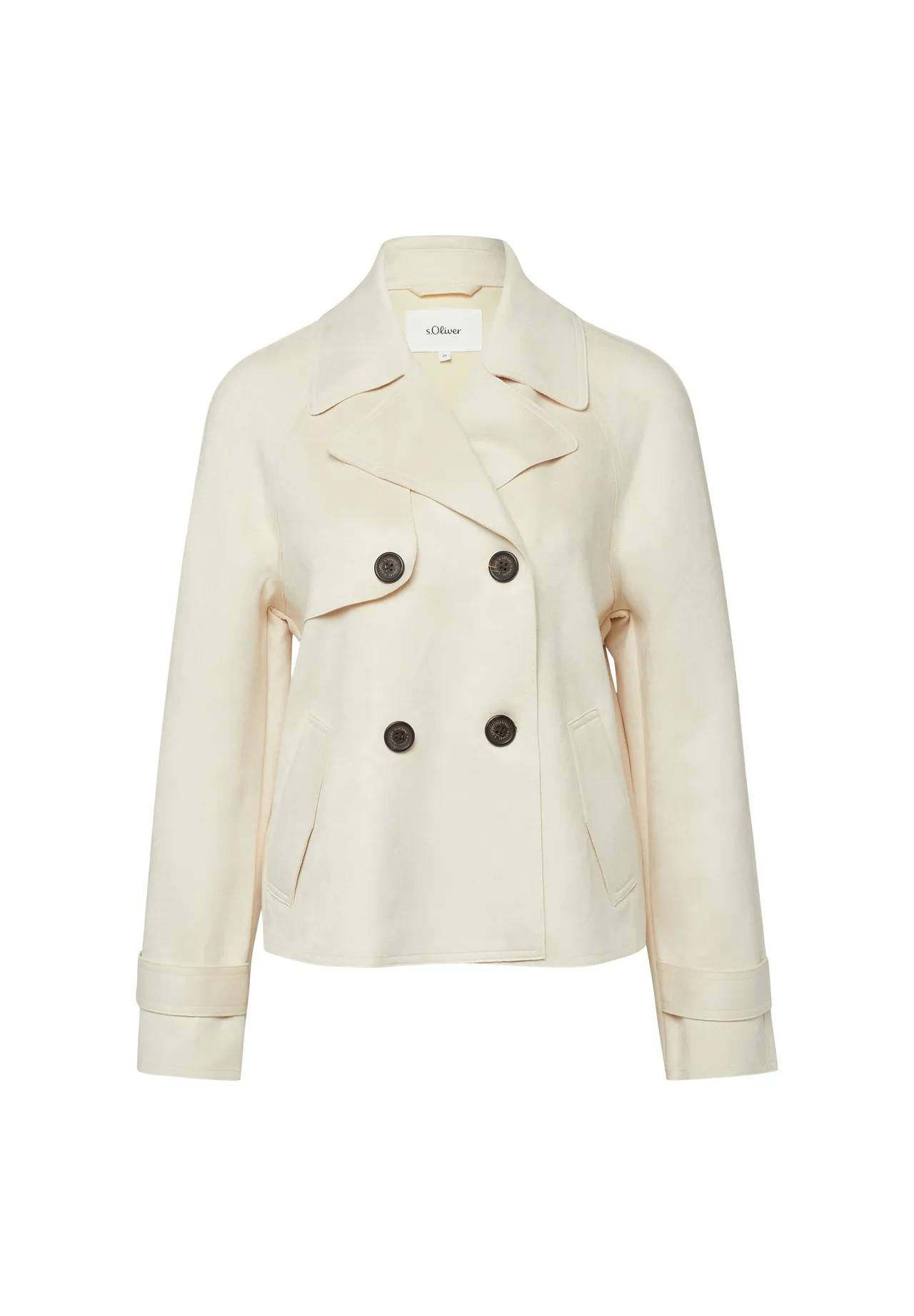 S.Oliver Red Label Kastenjacke, Reverskragen, für Damen, beige, 36