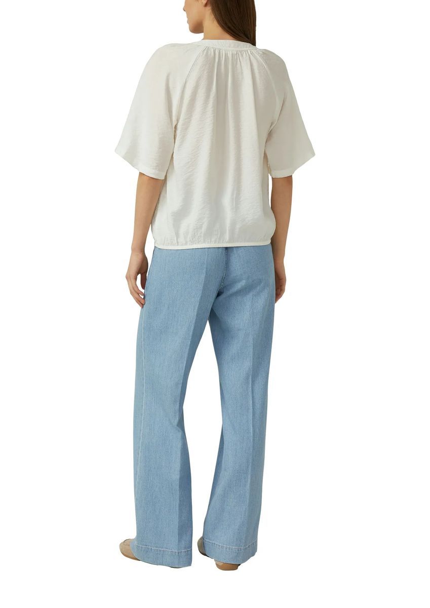 Bluse mit kurzen Ärmeln und entspannter Passform