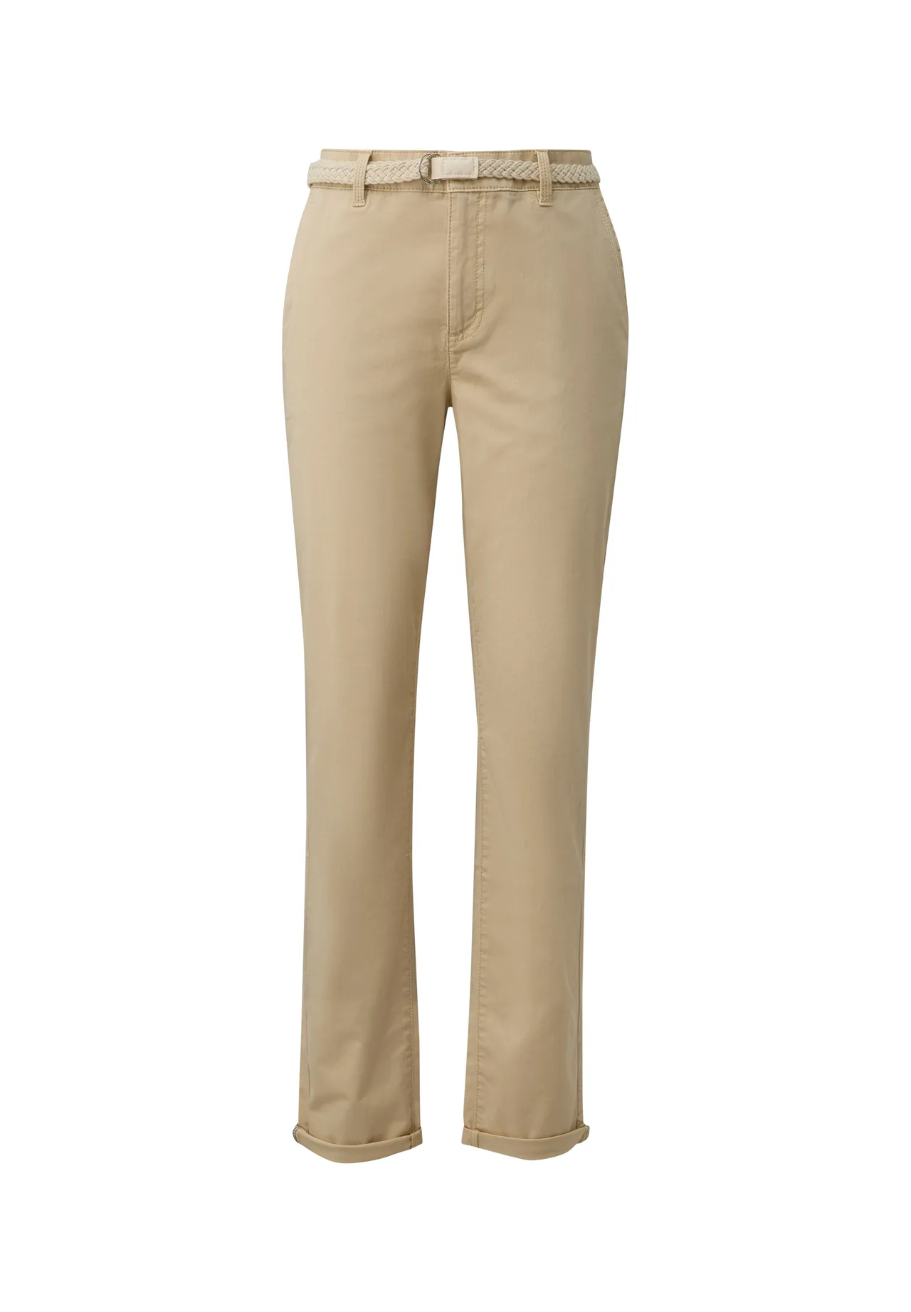 Klassische Tapered Chinos mit Gürtel