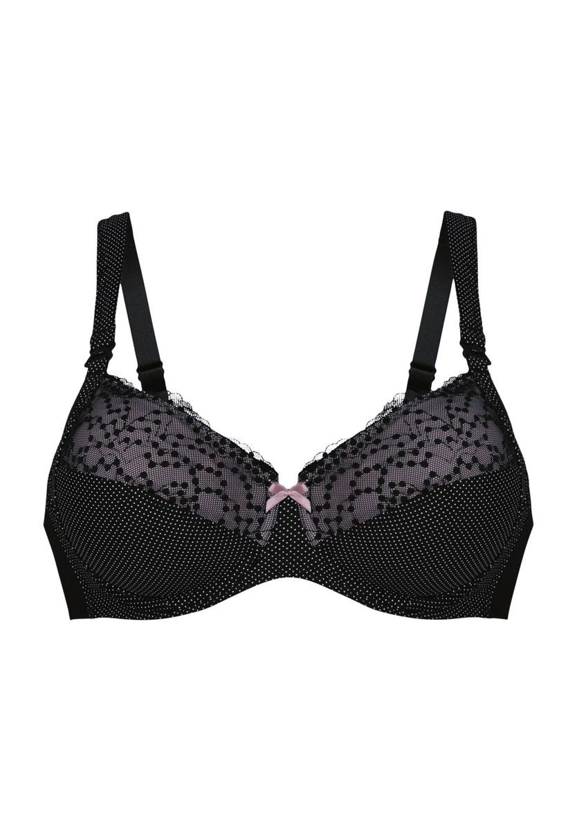 Schwarzer Still-BH mit Polka Dots