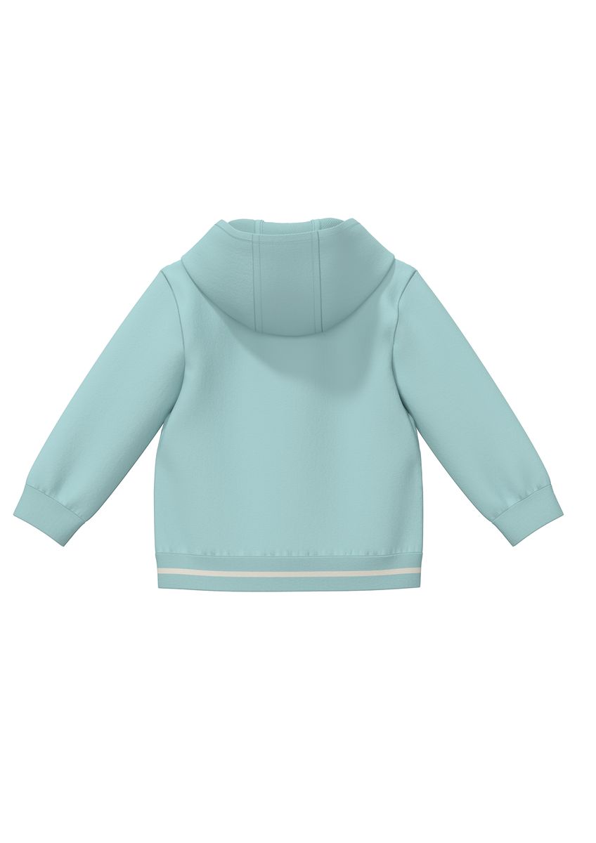 Hellblaue Kapuzenjacke mit Reißverschluss für Kinder
