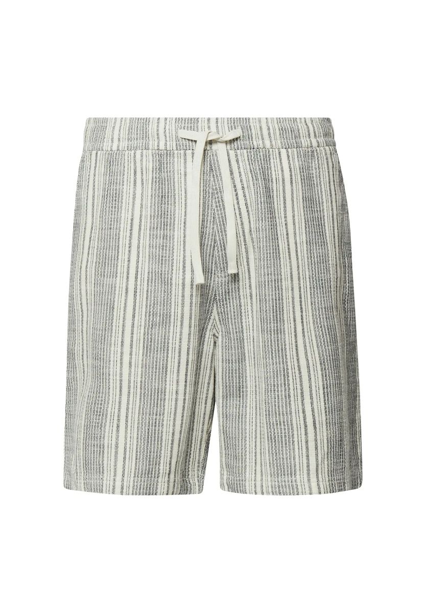 Gestreifte Bermuda-Shorts aus Baumwollmischung