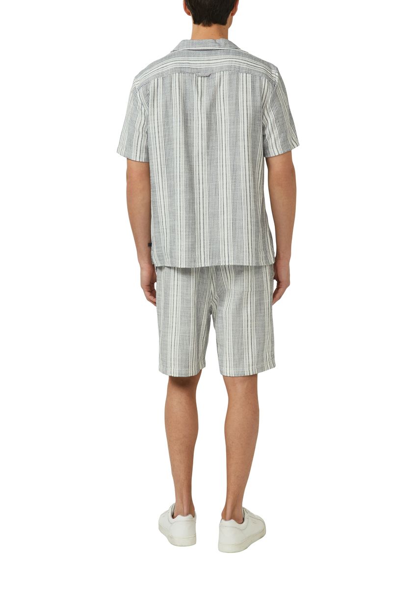 Gestreifte Bermuda-Shorts aus Baumwollmischung