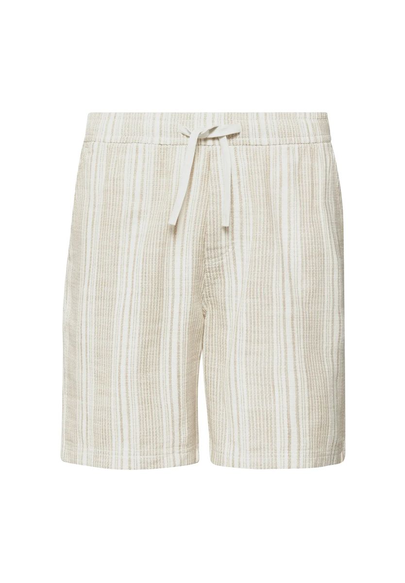 Gestreifte Bermuda-Shorts aus Baumwollmischung