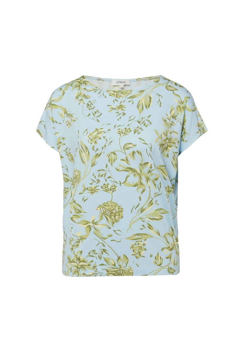 Lässiges T-Shirt mit Blumenmuster