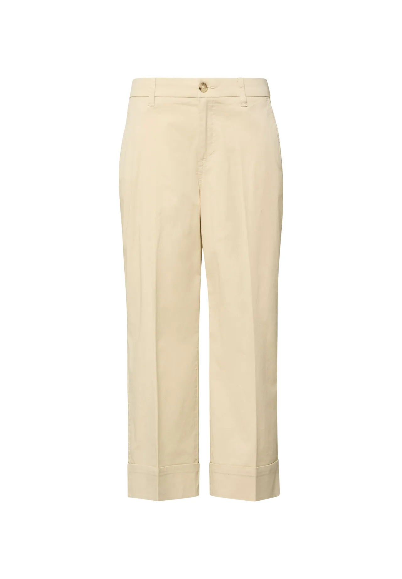 Beige Culottes mit Umschlag