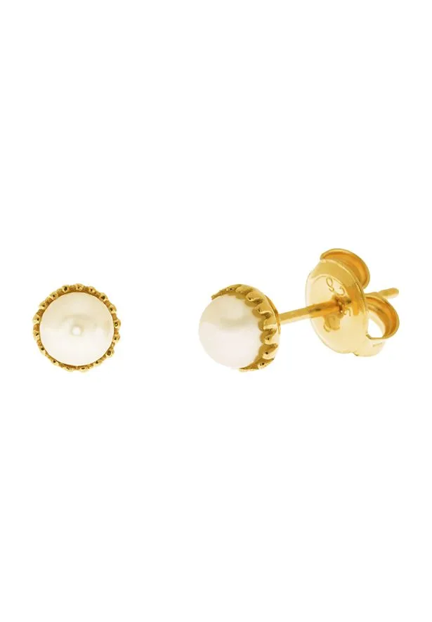 Leaf Damen Ohrstecker, 925 Silber, GOLD, 99