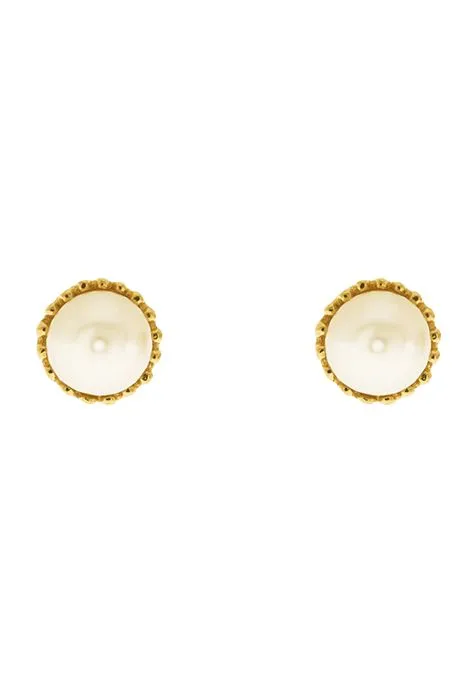 Leaf Damen Ohrstecker, 925 Silber, GOLD, 99