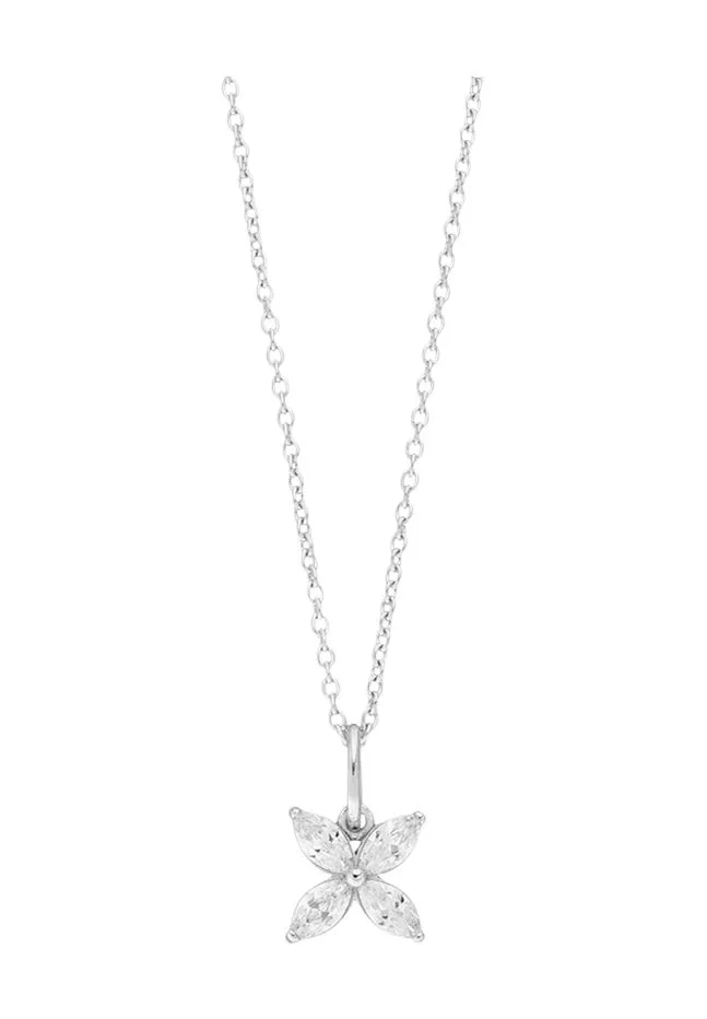 Leaf Damen Kette mit Anhänger, 925er Silber, SILBER, 45