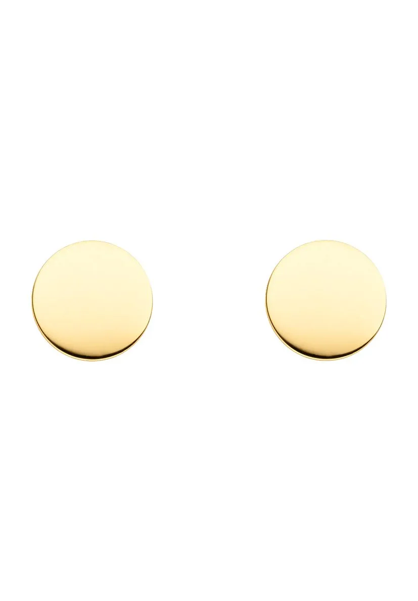 Klassische polierte Gold-Scheibenohrstecker
