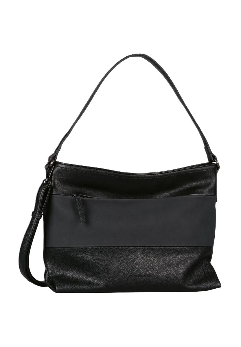 TOM TAILOR Schultertasche, Reißverschluss, Kunstleder, für Damen, schwarz