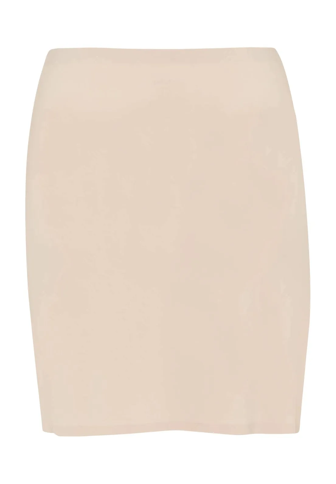 Einfacher beige-farbener, schmal geschnittener Rock