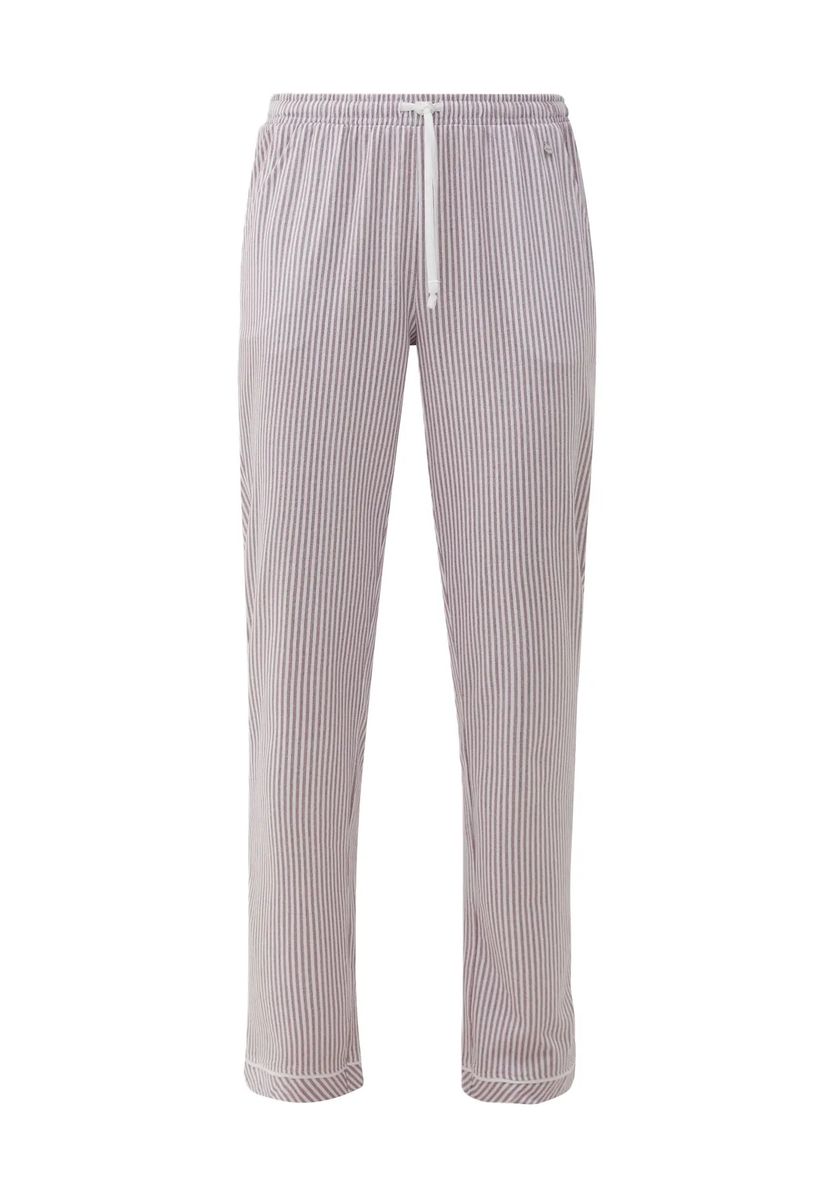 Gestreifte Baumwoll-Loungewear-Hose mit Kordelzug