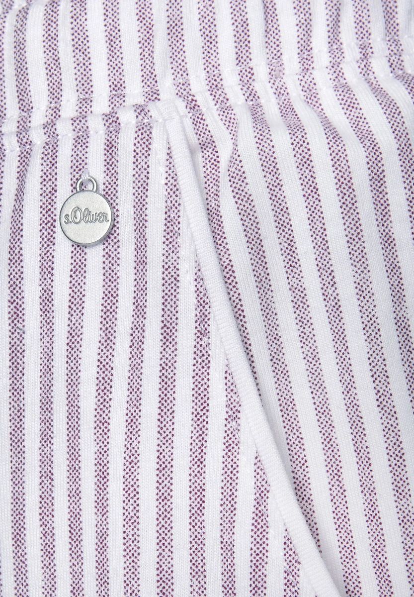 Gestreifte Loungewear-Hose mit Kordelzug