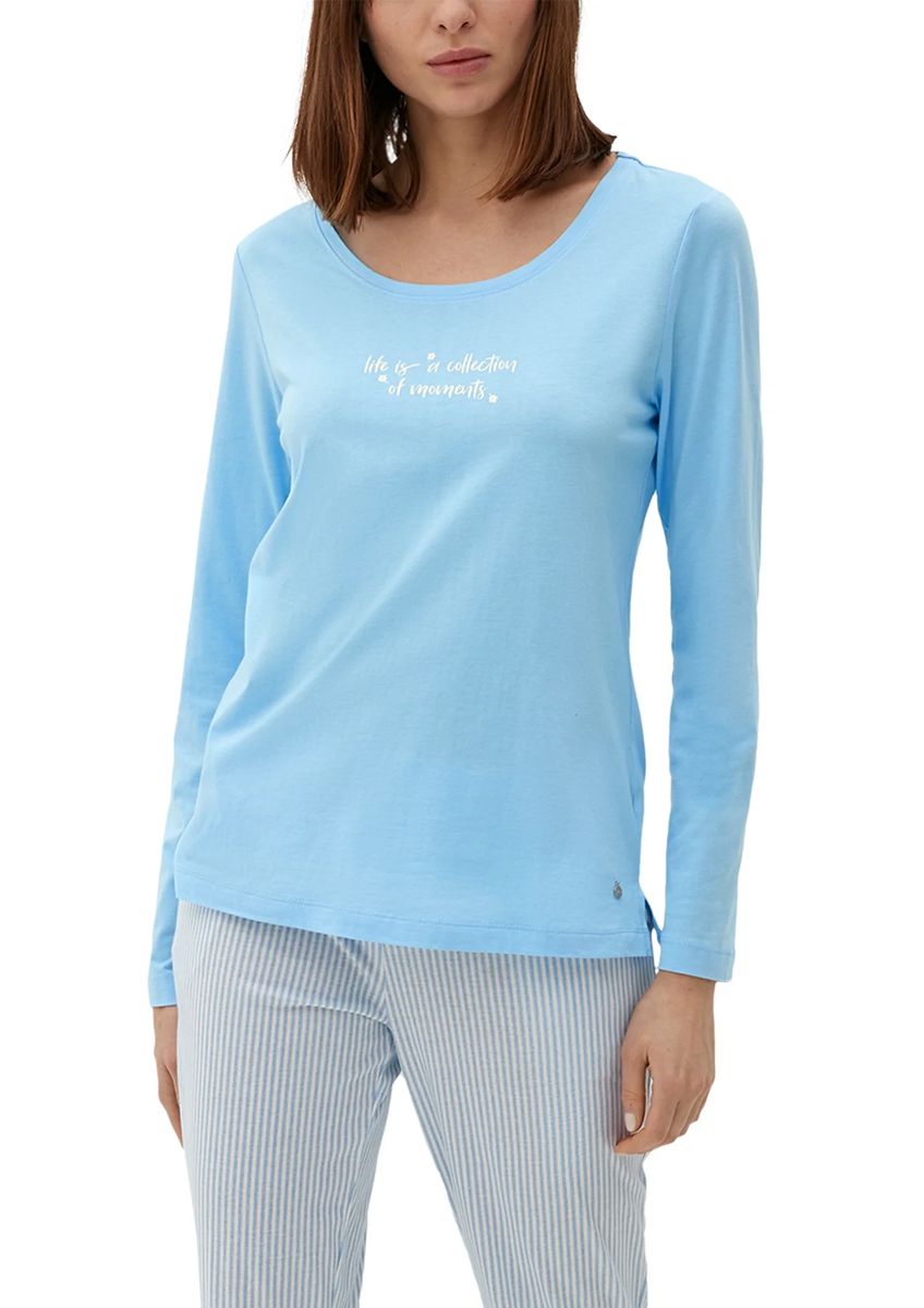 Langarm-Schlafshirt mit Schriftzug