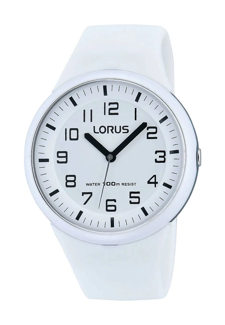 Schlichte weiße Unisex-Armbanduhr