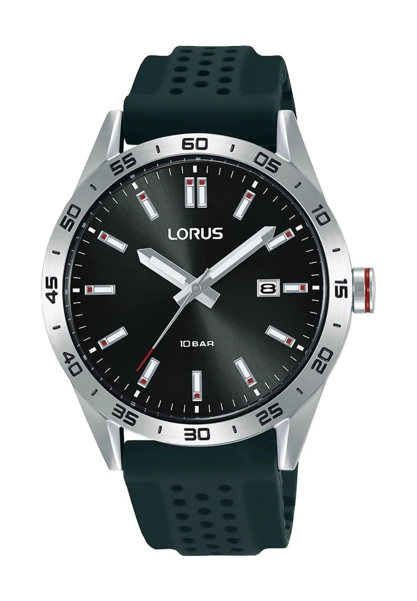 Sportliche Herrenuhr mit schwarzem Zifferblatt