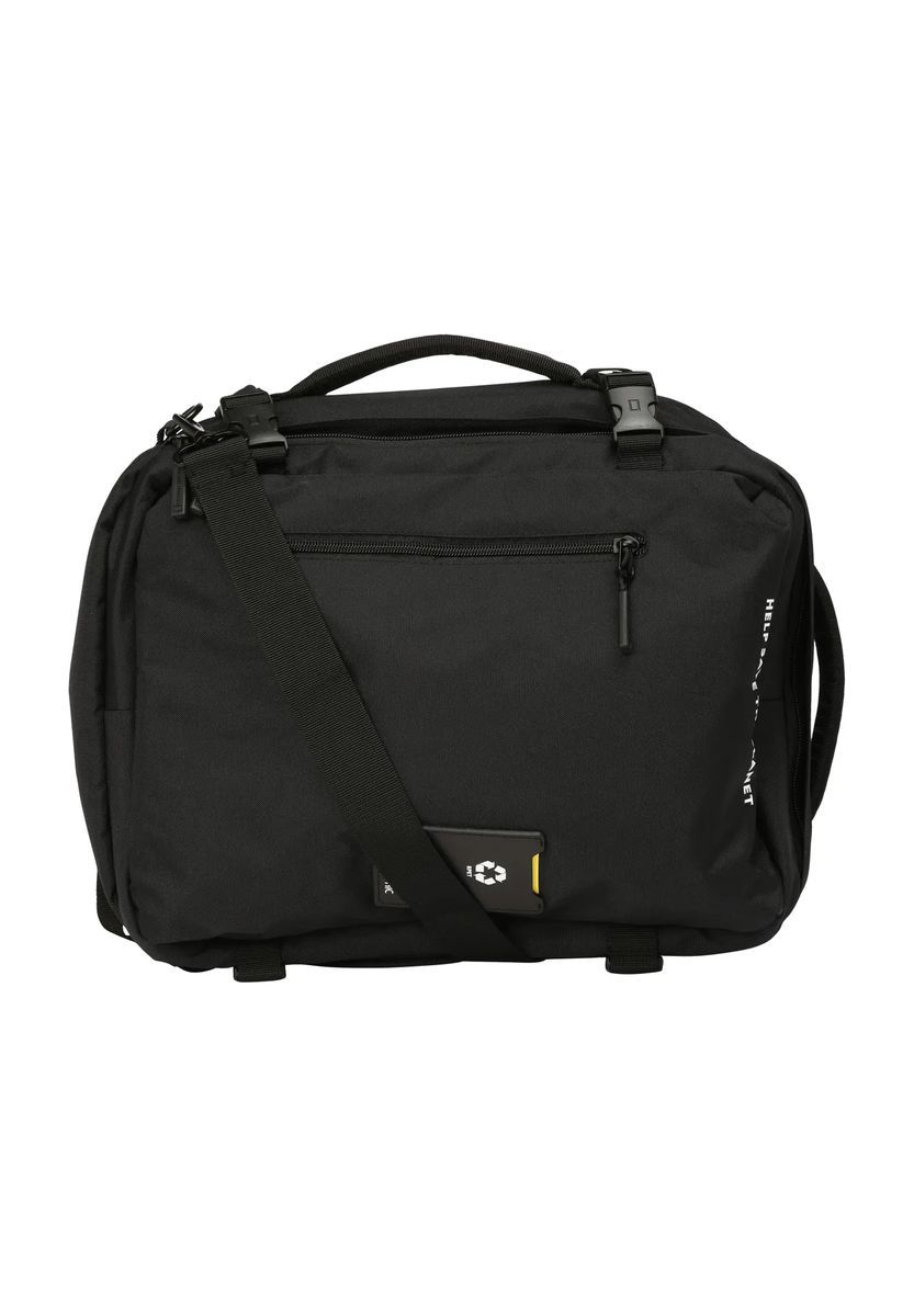 Vielseitige schwarze Reisetasche mit Verwandlungsfunktion